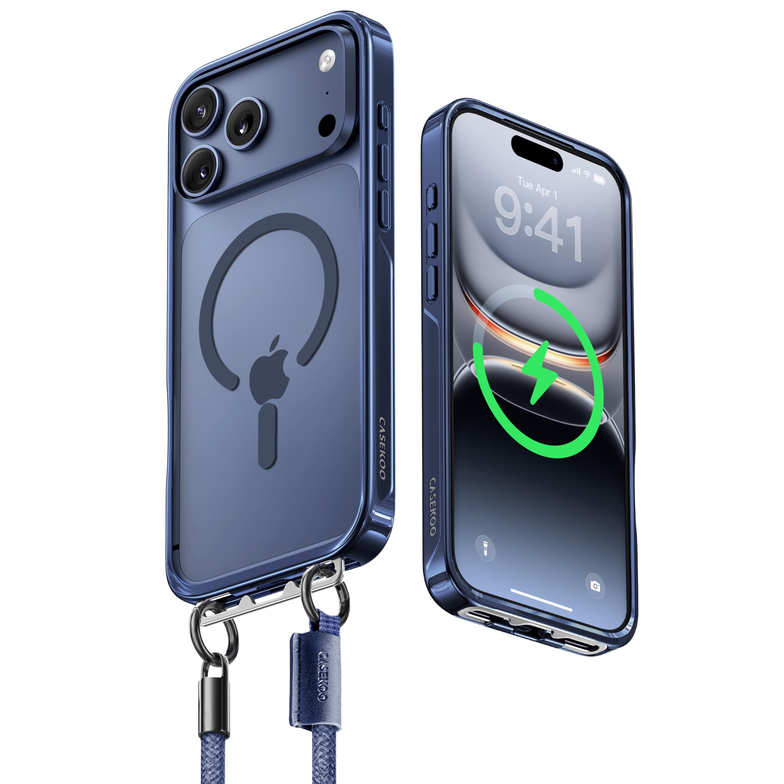 Amazon.co.jp: CASEKOO iPhone 18Pro/17Pro 用 【業界初ストラップ構造