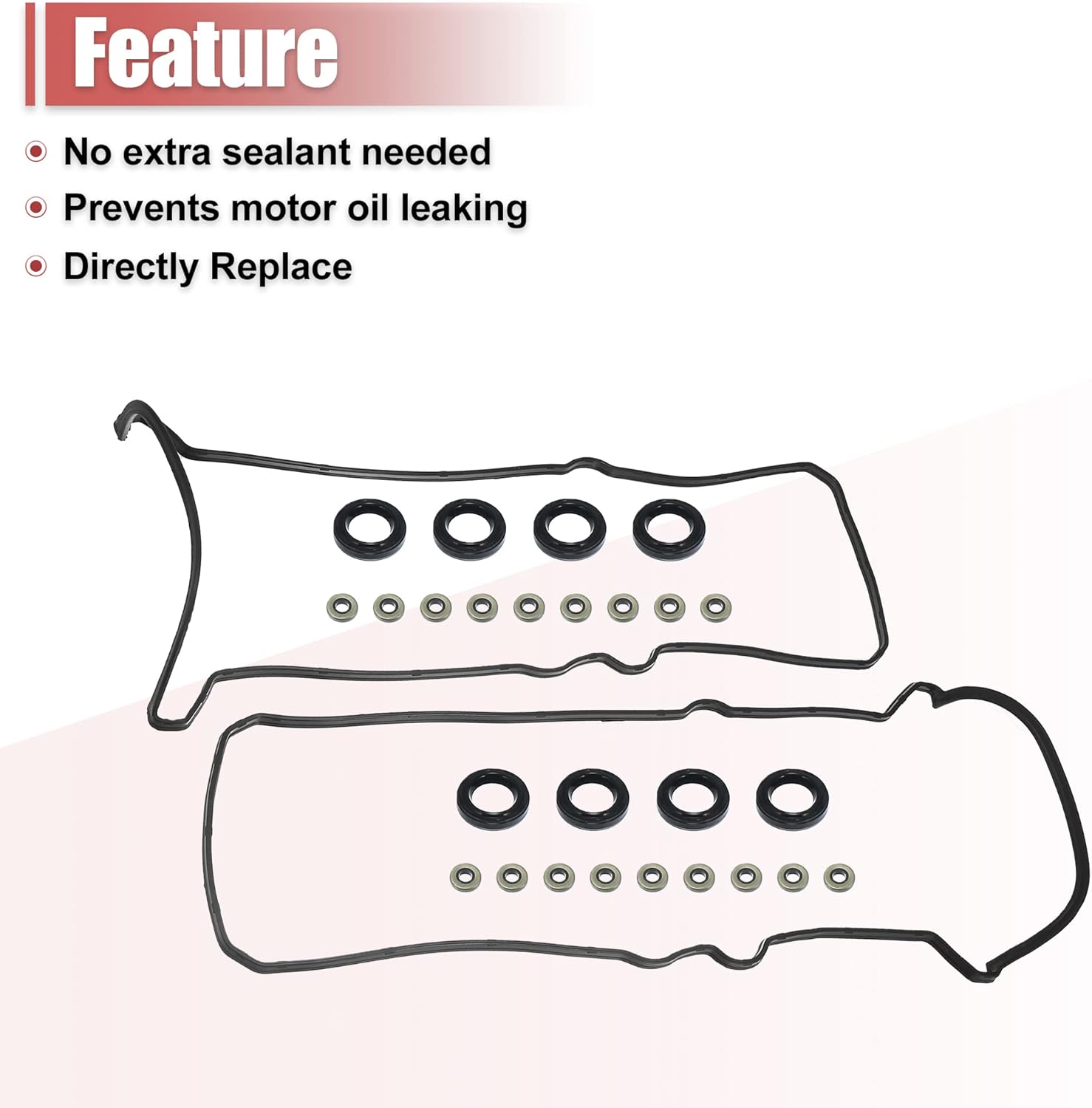 X AUTOHAUX VS50592R Engine Valve Cover Gasket Set Fit for Toyota Tundra 4.7L 4663cc 285cid for Lexus GS400 GS430 GX470 LS400 LS430 LX470 SC430 4.0L 4.3L 11213-0F010 2000-235297