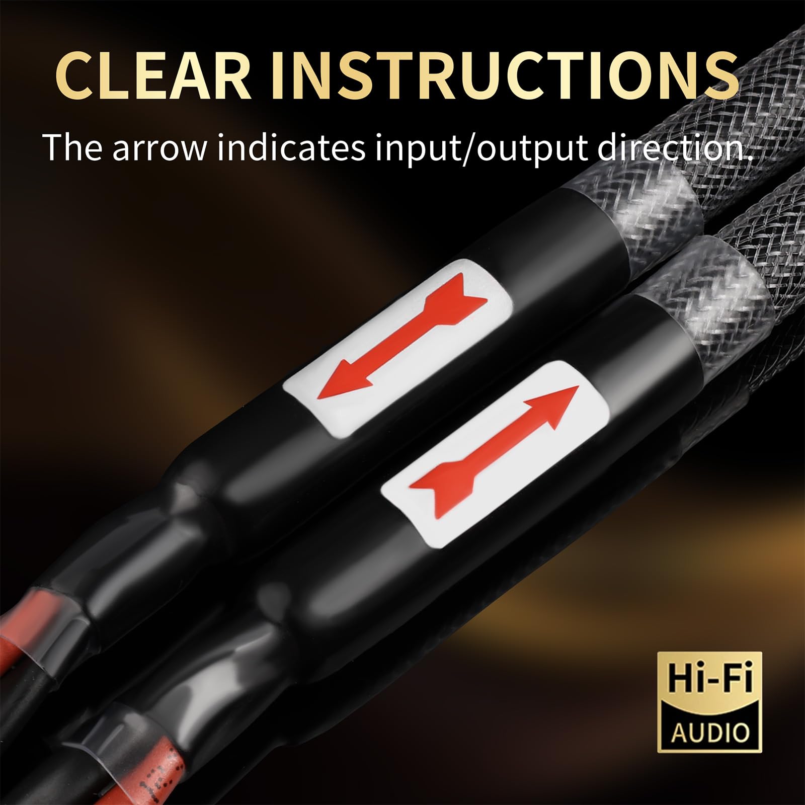 Cable de altavoz HiFi de 12 AWG, núcleo de cobre sin oxígeno 6N con trenzado de nailon (6 N, 2,5 m)