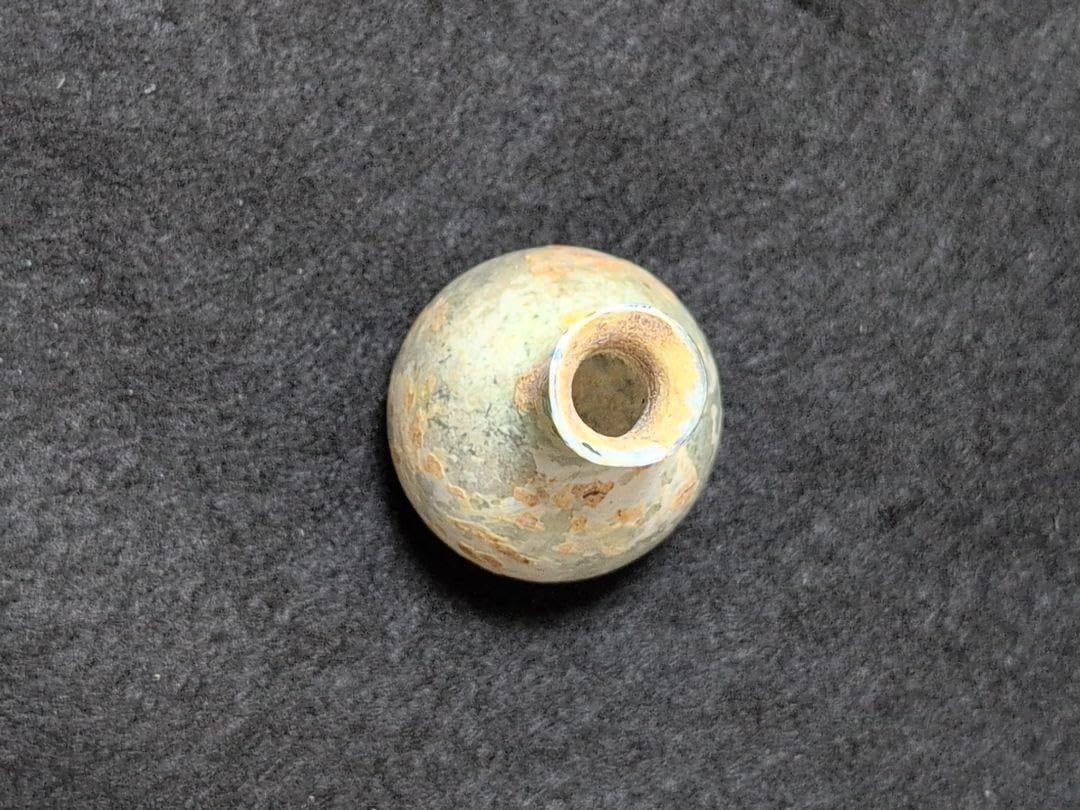 Amazon｜ローマングラス 小型ガラス瓶 透明感 オレンジ斑点｜保存容器