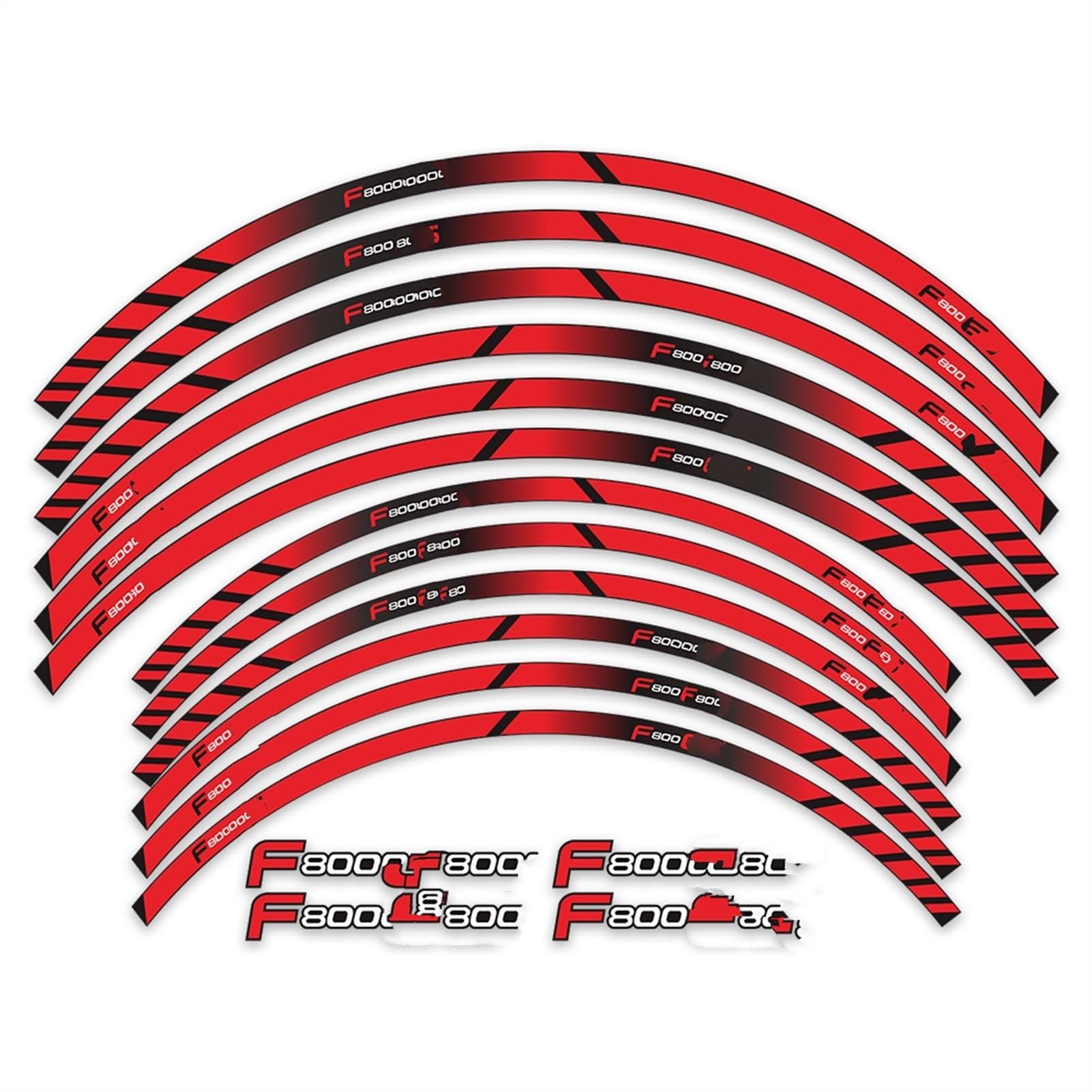 Motorcycle Front Rear Tire Rim Reflective Decals Waterproof Stickers for BMW for F800GS F for 800GS F800 for GS 800 Decorative(Color4)