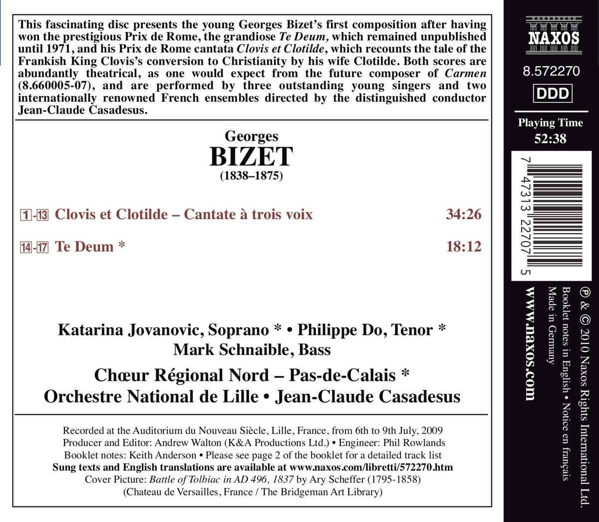 Image secondaire de CD Bizet : Clovis et Clotilde - Te Deum