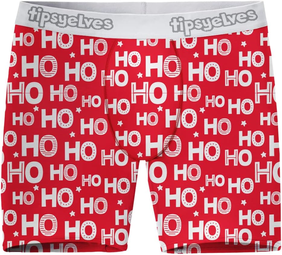 Tipsy Elves Christmas Underwear for Men - Comfy Cozy Holiday Boxer Briefs