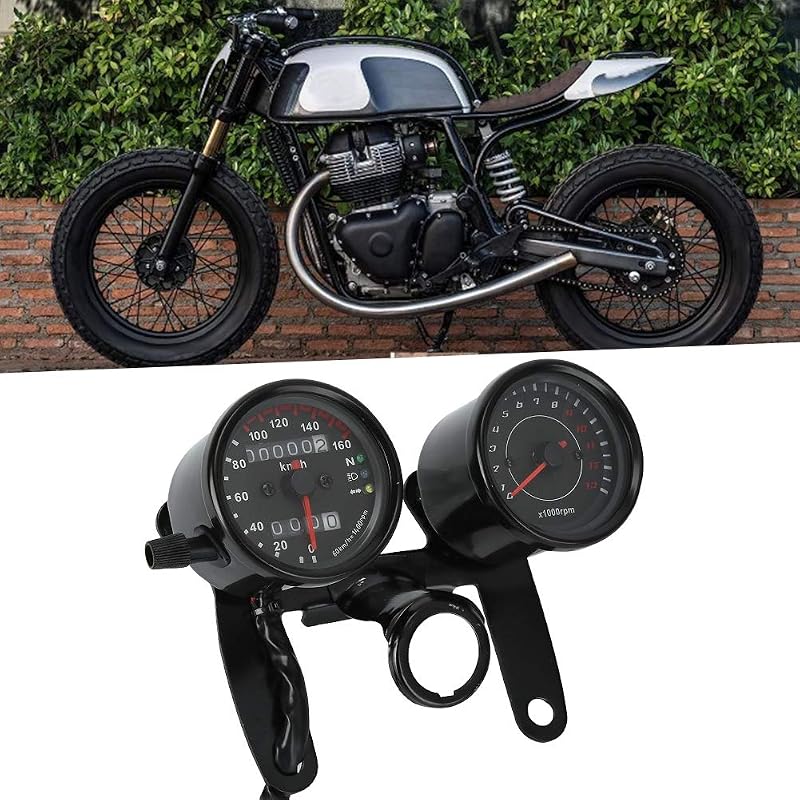 Akozon Univerzális Motorkerékpár Sebességmérő Kilométeróra 10cm Csatlakozással