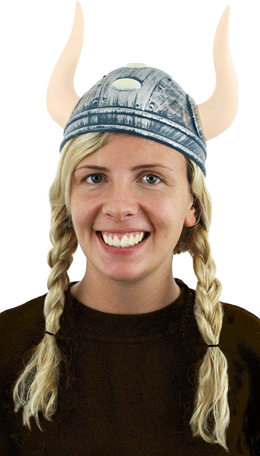 Viking Helmet Fancy Dress Costume Accessory Ladies Nordic Warrior Medieval Norse Goddess Hat With Horns