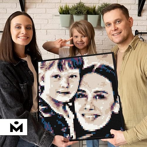 Miniatura 9 de Color S- Kit de fotos de mosaico de ladrillo entrelazado, regalo personalizado, personalizado, kit de imagen, juego de construcción, arte de píxeles