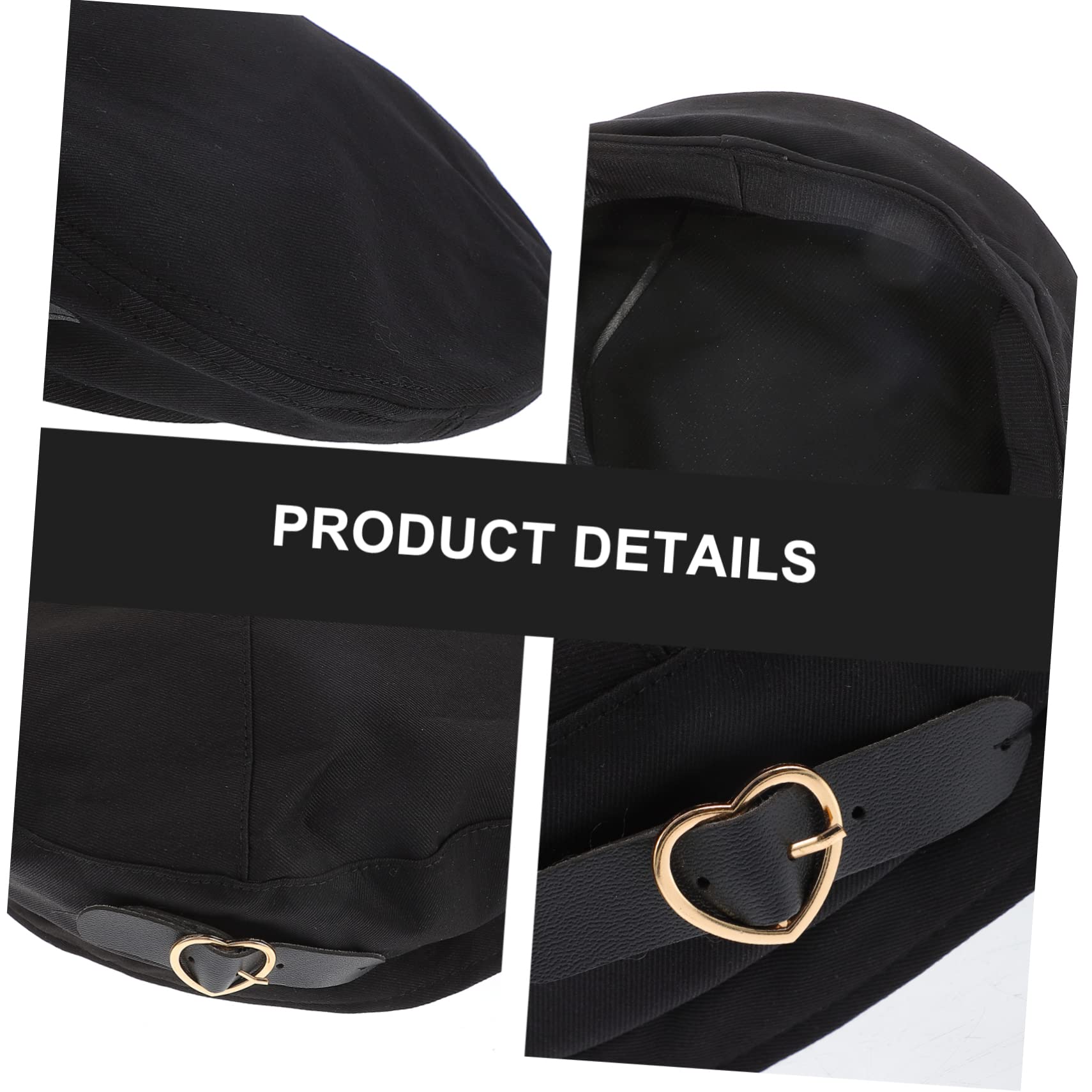 Healeved Vintage Beret Warm Hat Women's Beanies for Autumn Comfortable and Breathable Black