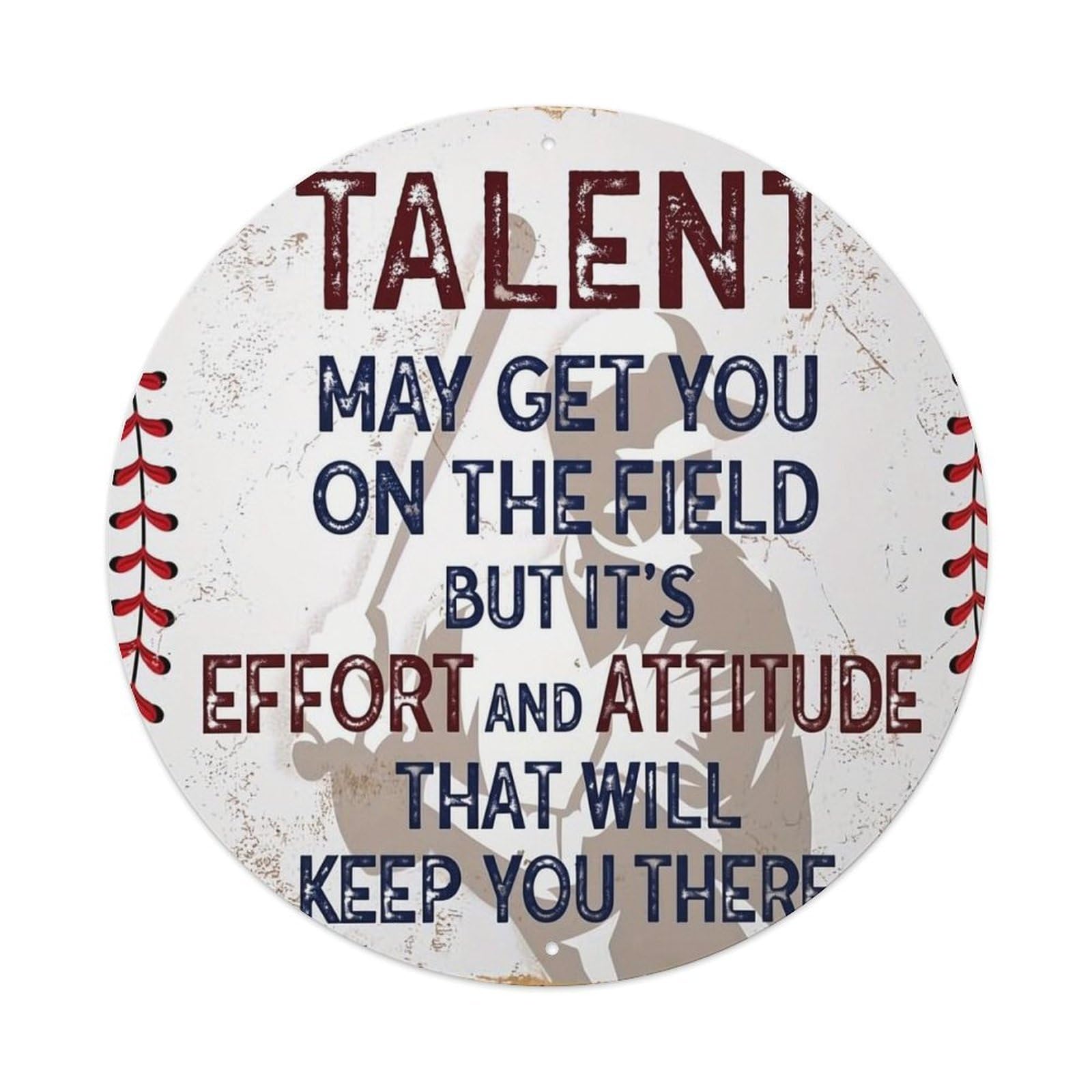 Baseball Stitch Pattern Background_2 Metal Tin Sign Plaque