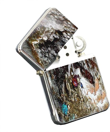 Geode Gem Garden - Silver Chrome Pocket Lighter