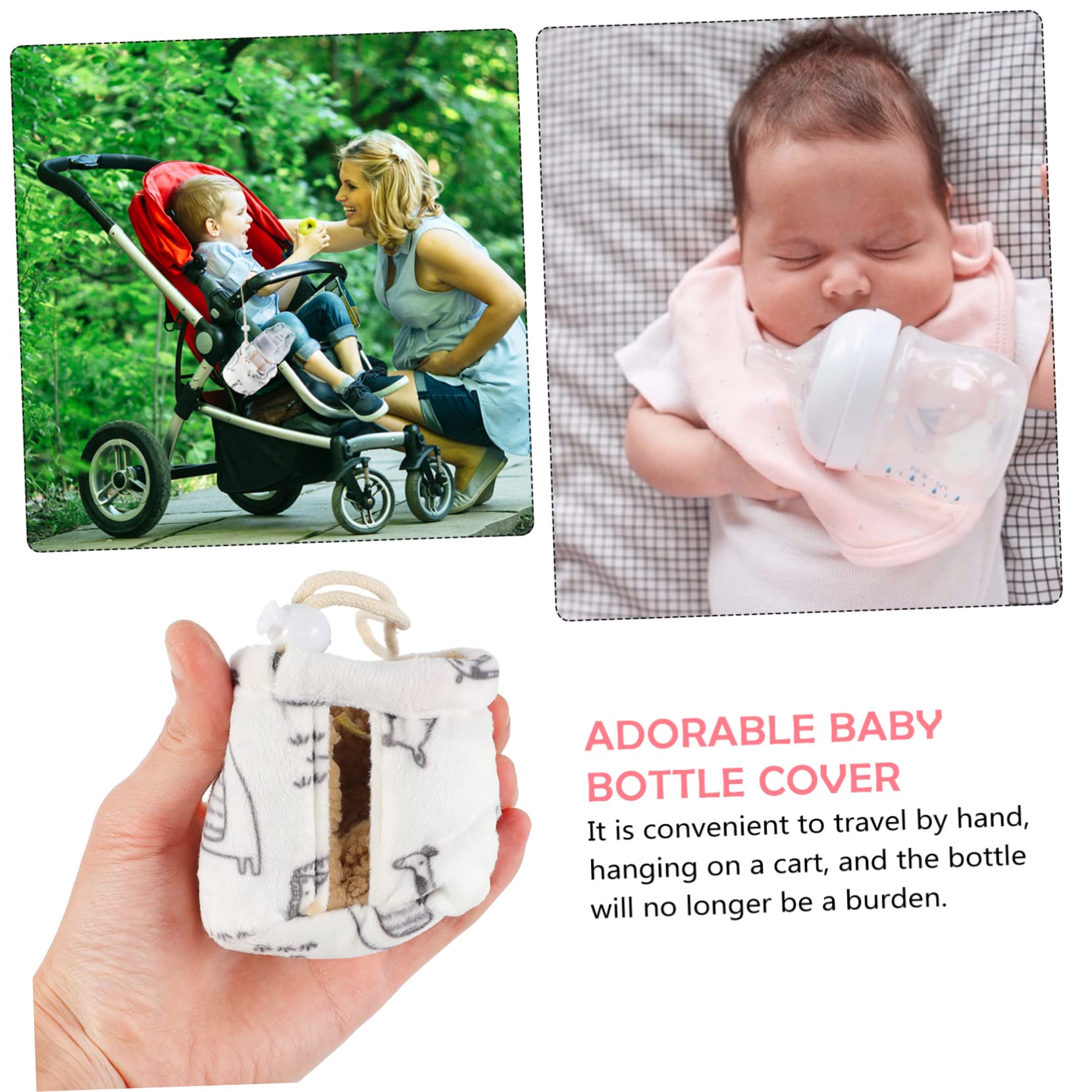 Abaodam 5stücke Flaschenhülle Für Babyflaschen Dekorative rutschfeste Umhüllung Für Milchflaschen Praktisch Langlebig Für Unterwegs Mit Sichtfenster Flaschenornament Für