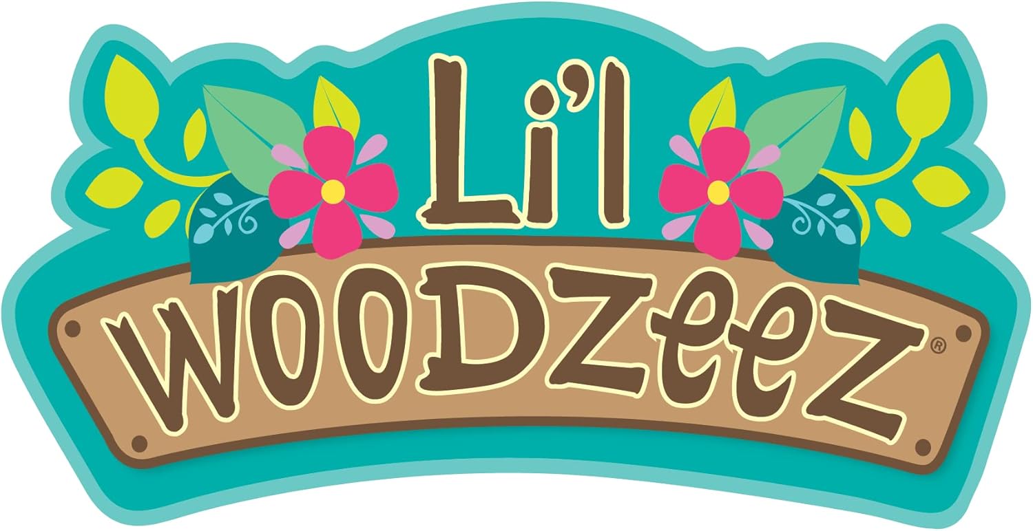 Li'l Woodzeez – Friendz Club Jungle Set with Elephant, Monkey, Lion & Hippo – 4 Collectible Posable Doll Figures for Imaginative Pretend Play – Fun Gift for 3+ Years