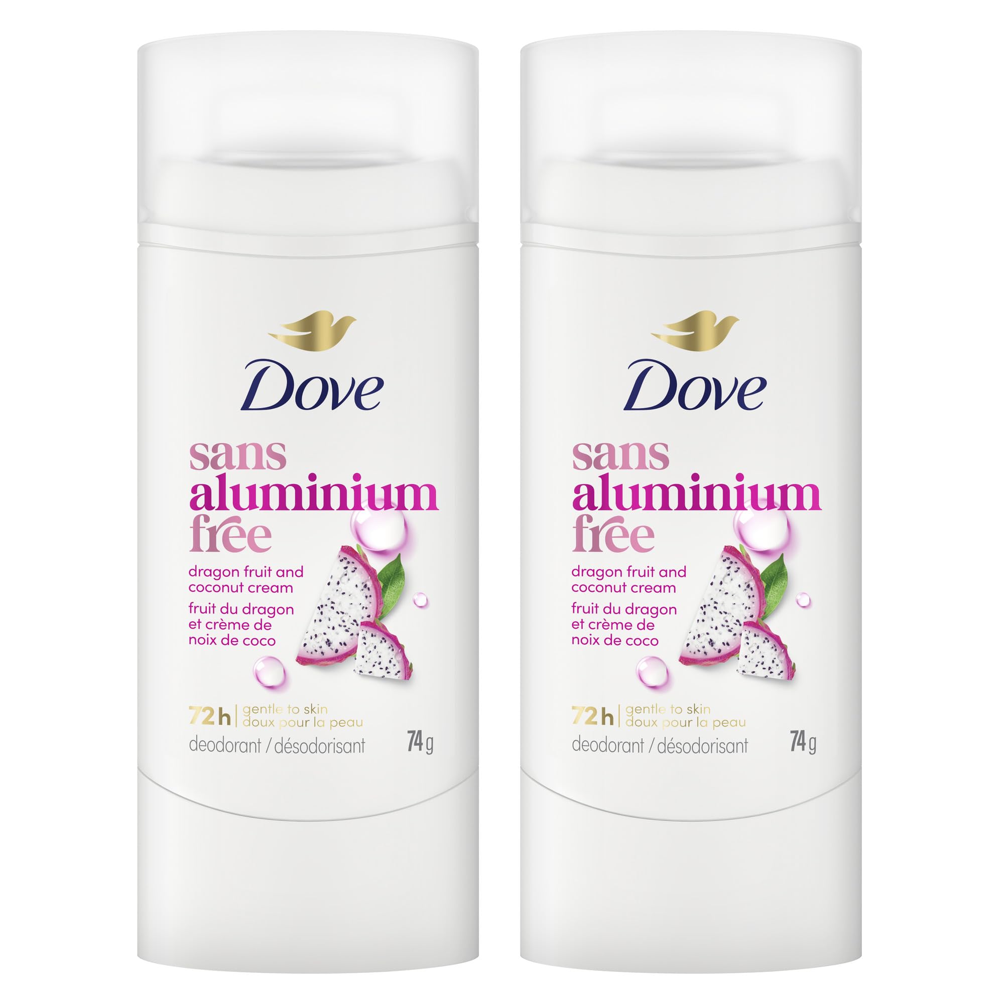 Dove Deodorant Stick Dragon Fruit & Coconut Cream, Gentle & Hydrating 74g(Pack of 2) - 2