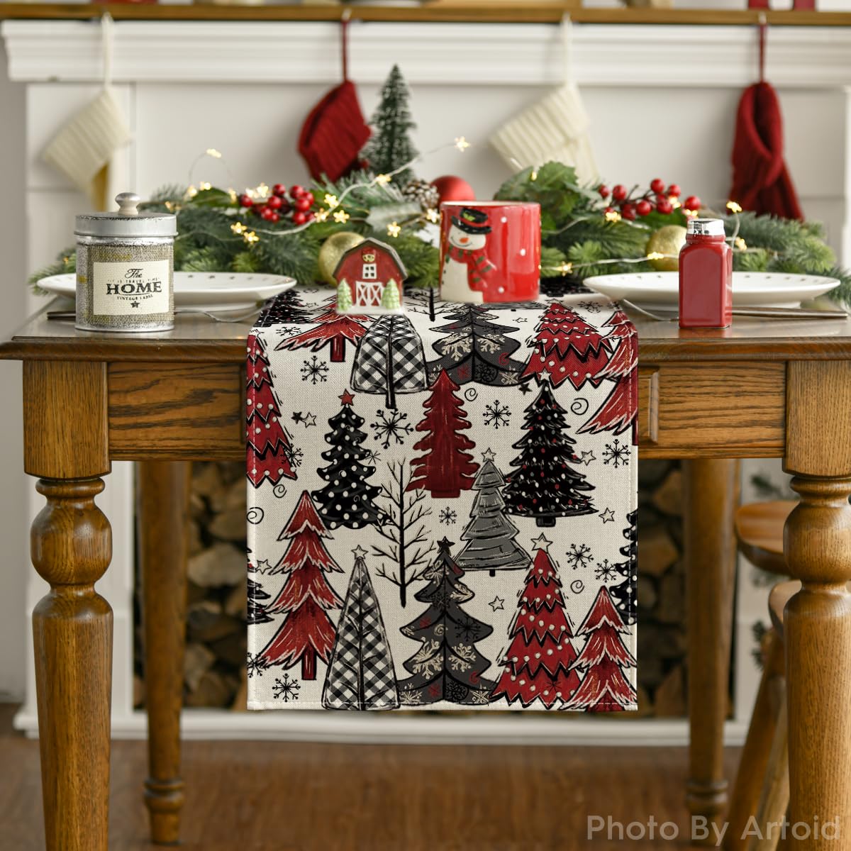 Artoid Mode Chemin De Table En Polaire Hollandaise à Paillettes Pour