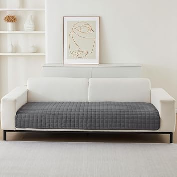 GKXLH New Non Slip Sofa Cover 1 2 3 4 Seater (Grey, 70 x 150cm/1 Piece) | Sofa Covers Washable, Soft Flannel Sofa Slipcovers, Pet-friendly Couch Covers, Stain Protection, Home Decor for Living Room
