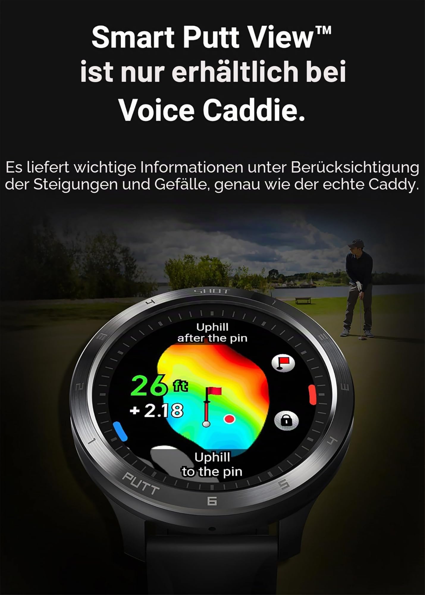 VOICE CADDIE T11 Golf GPS Watch - Black