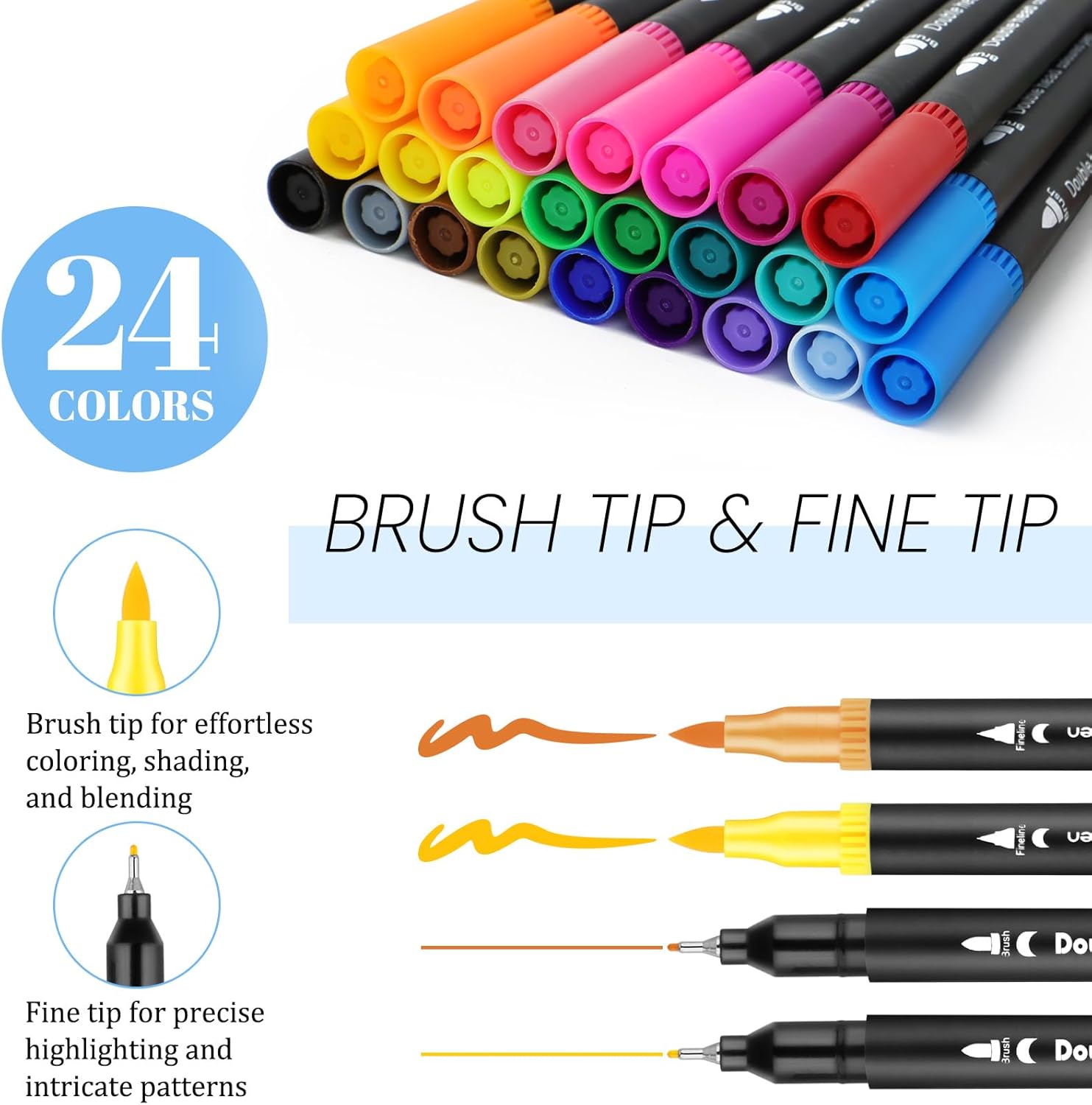 Adult Coloring Book for Adults Relaxation, Dream Garden & Magic House & Mandala, 72 Pages, 24 Markers