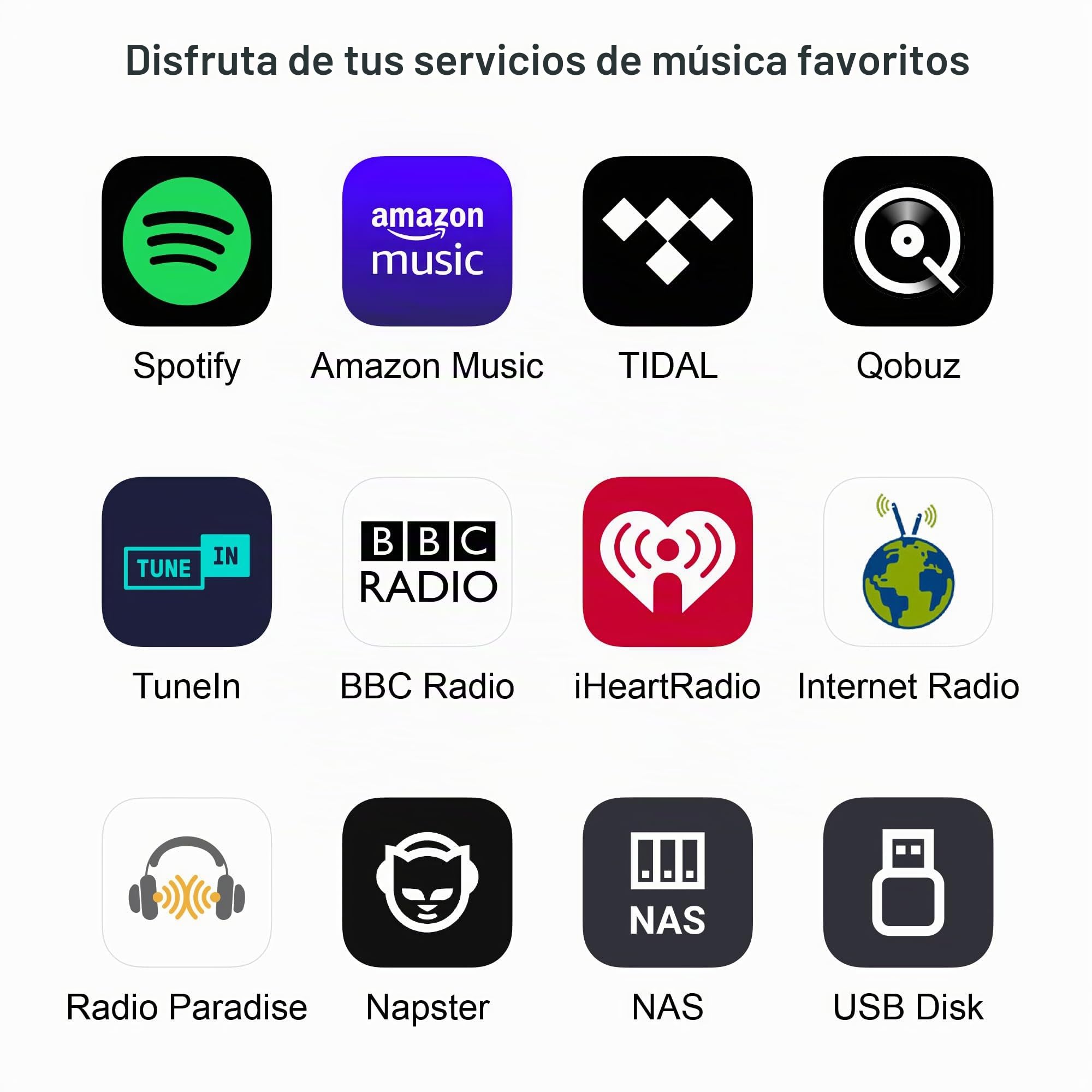Arylic A100 - Amplificador HiFi inalámbrico Full Digital con radio FM, 100 W × 2 WiFi y receptor de audio Bluetooth, compatible con AirPlay, Spotify Connect, Multiroom, ideal para KTV, cine en casa y