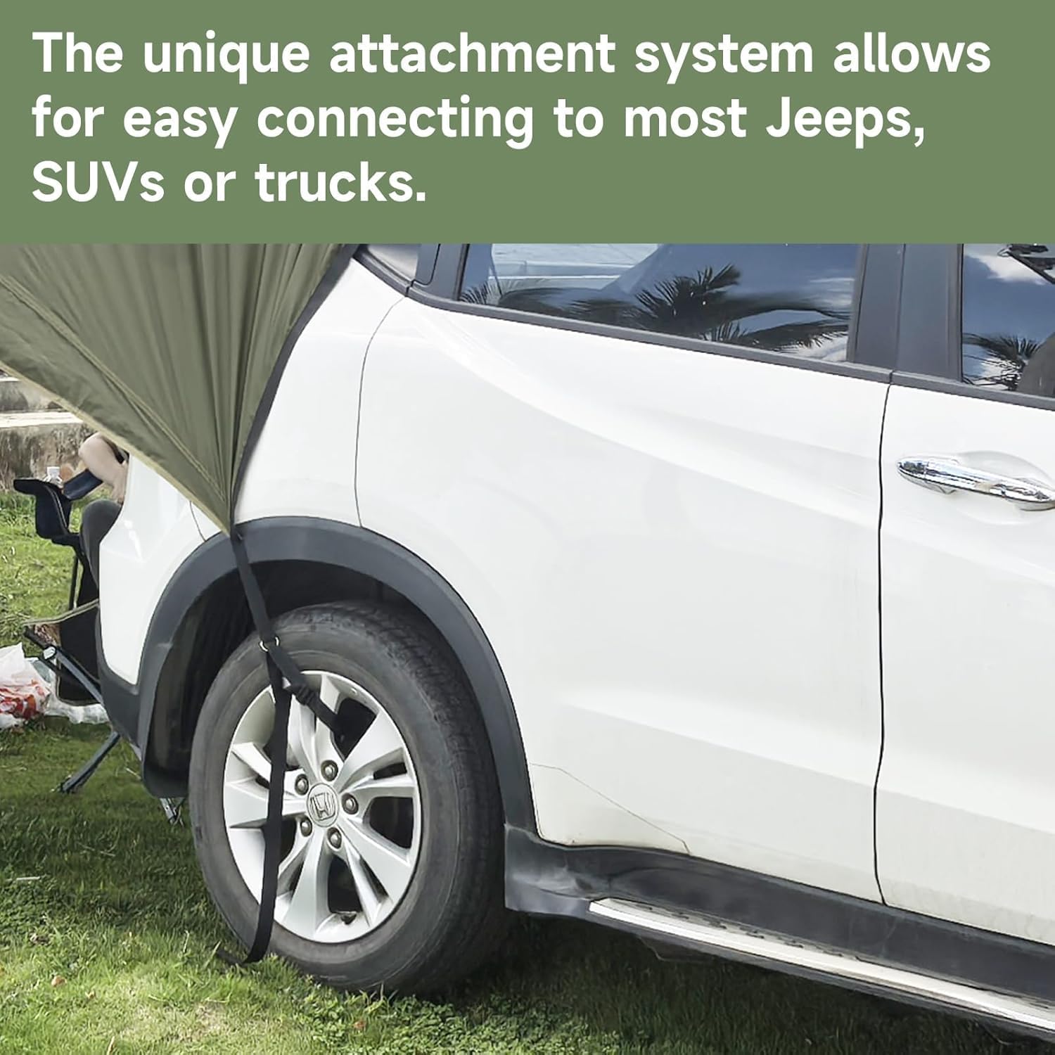 SANLIKE Car Awning Camping Tailgate Tent, Car Tent Tarp with Adjustable Tent Poles, Tailgate Awning, Waterproof Portable Tarp Multifunctional Sun Shelter for SUV Jeep Truck Outdoor Canopy SANLIKE Car Awning Camping Tailgate Tent, Car Tent Tarp with Adjustable Tent Poles, Tailgate Awning, Waterproof Portable Tarp Multifunctional Sun Shelter for SUV Jeep Truck Outdoor Canopy