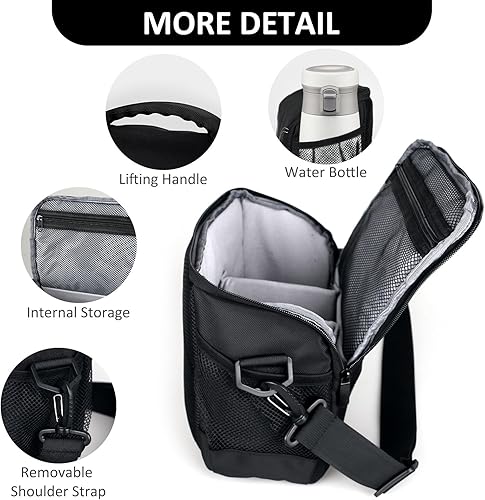 Miniatura 3 de Bolsa pequeña para cámara, impermeable, antigolpes, bolsa para cámara digital, bolsa cruzada para cámara compacta de viaje, para cámaras DSLRSLRsin