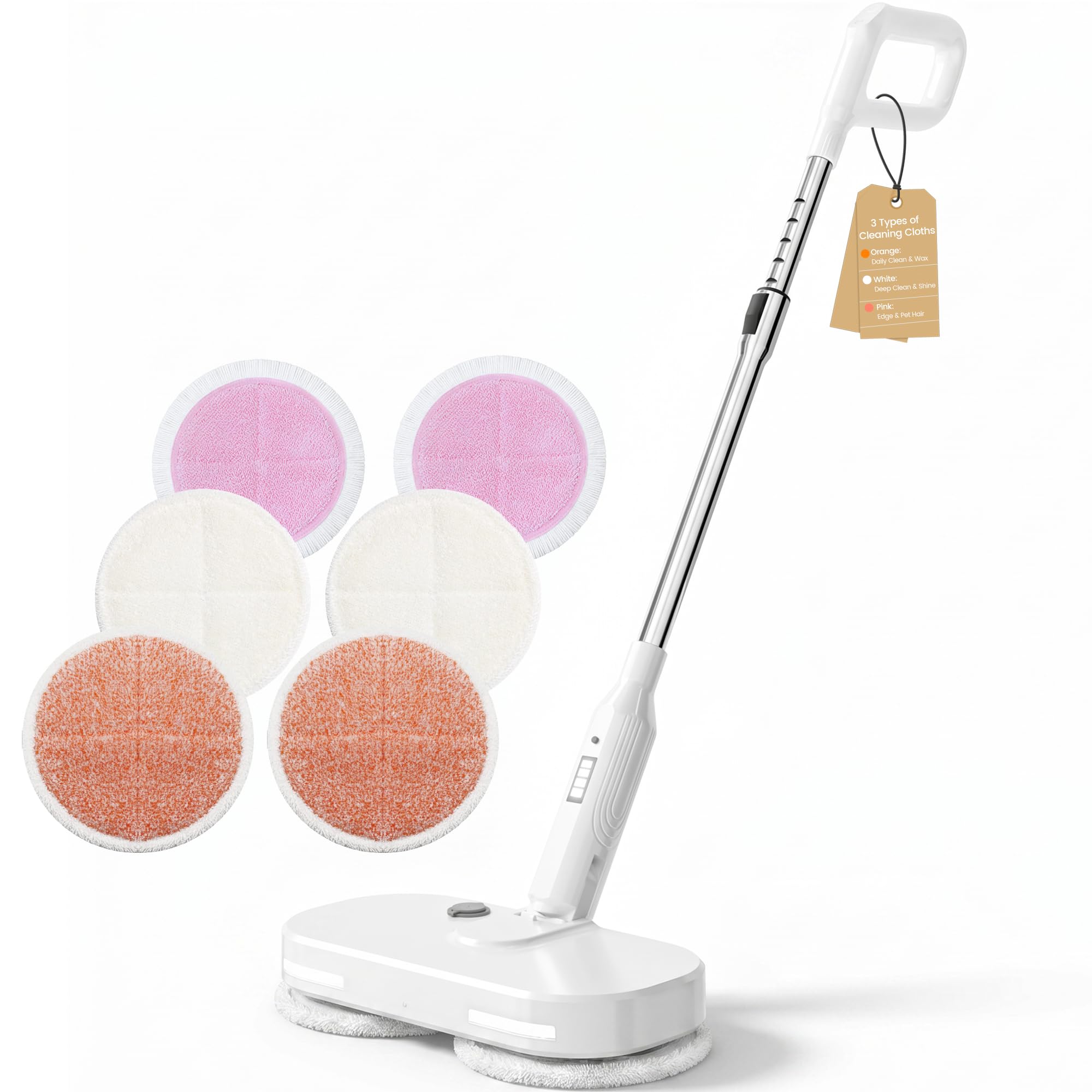 buways Rechargeable Cordless Electric Spin Mop