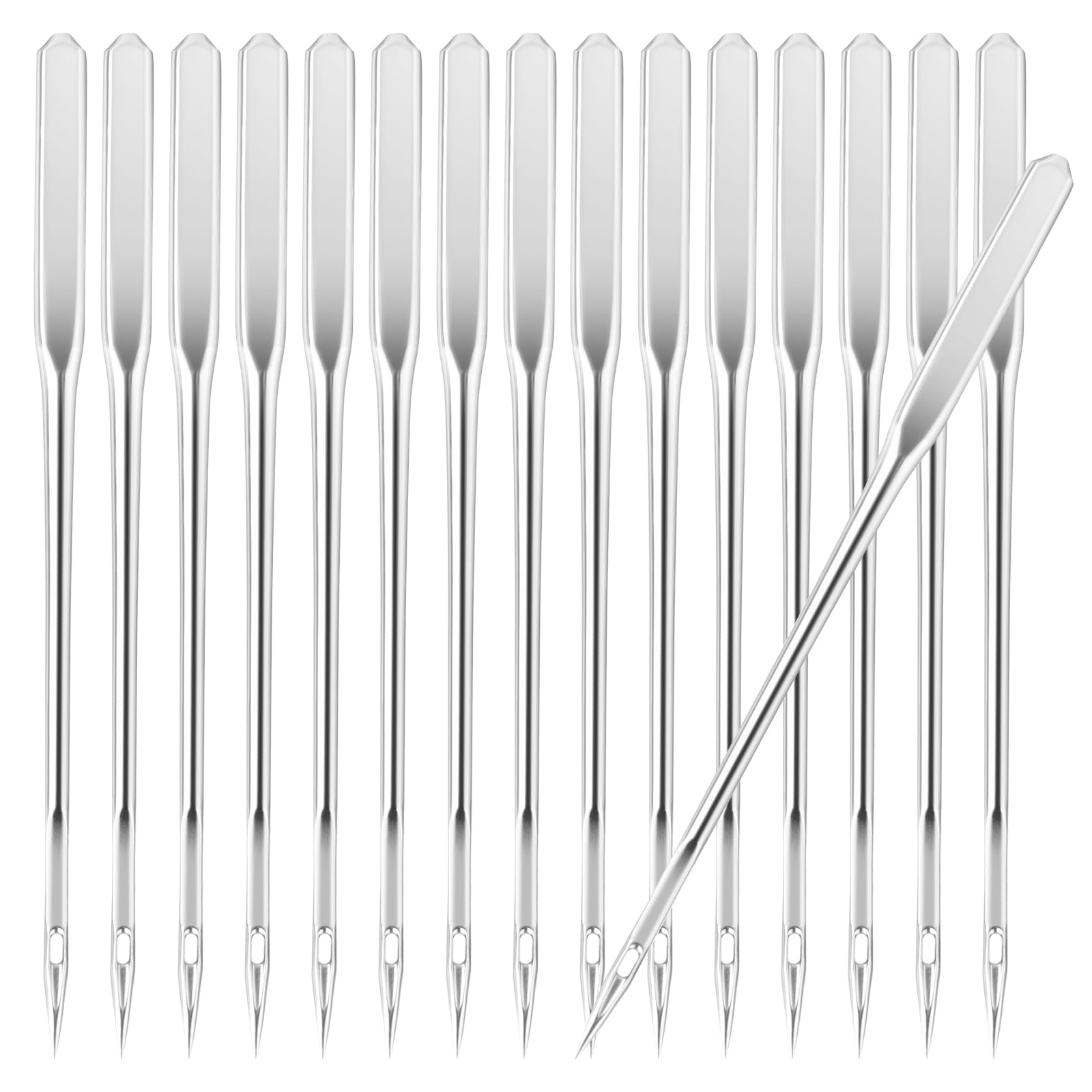 100 Pcs Universal Sewing Machine Needles 110/18 Heavy Duty Regular Point for Leather Jeans - Compatible With Singer Brother Embroidery Machines