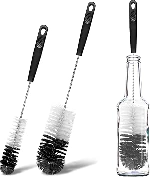 2 Pcs Bottle Brushes Set, Long Thin Flexible Bendable Flexible Cleaner
