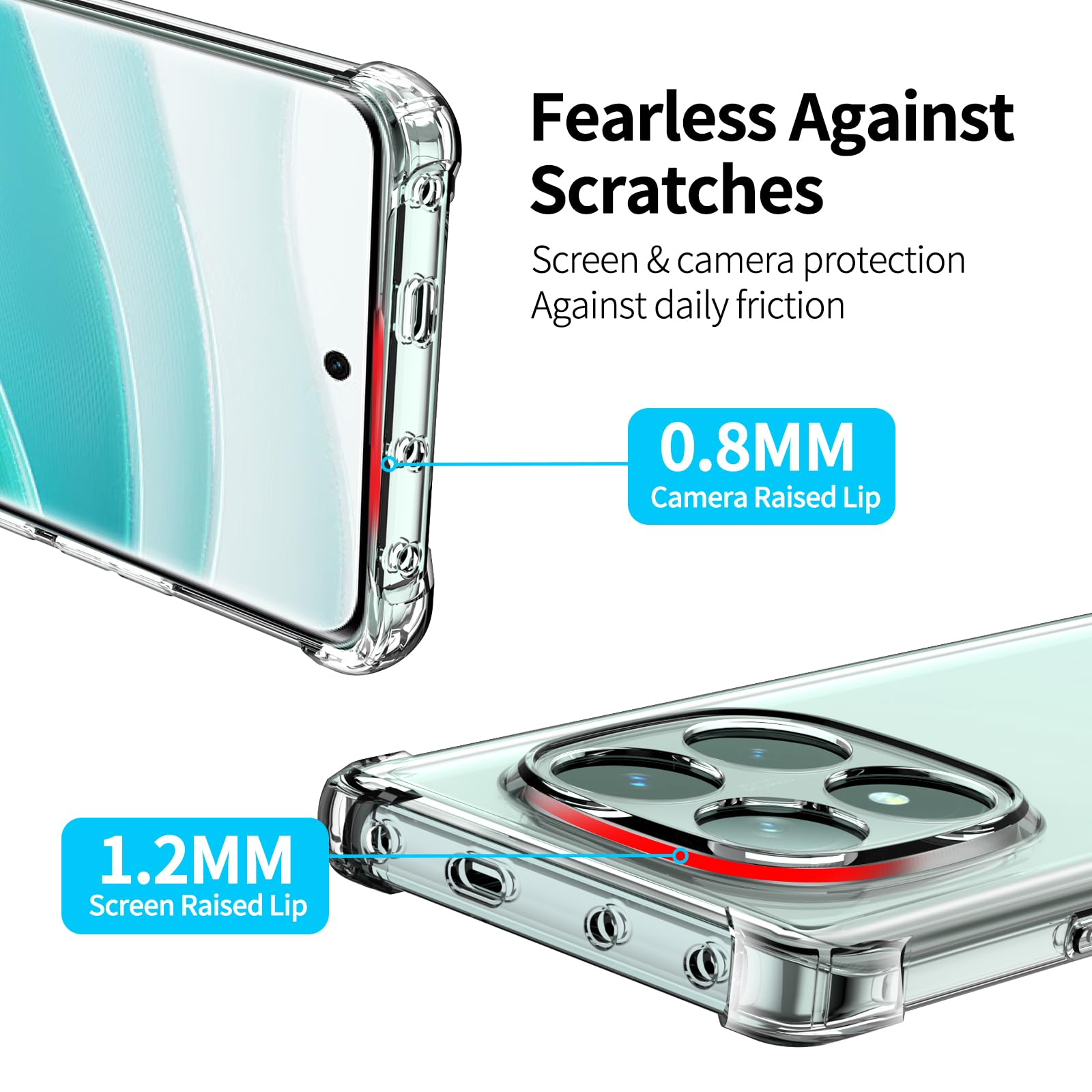 COPIKE Cover Antiurto per Xiaomi Redmi Note 14 Pro 5G e Protezione Fotocamera, Custodia Silicona Anti Graffio TPU Sottile, Trasparente