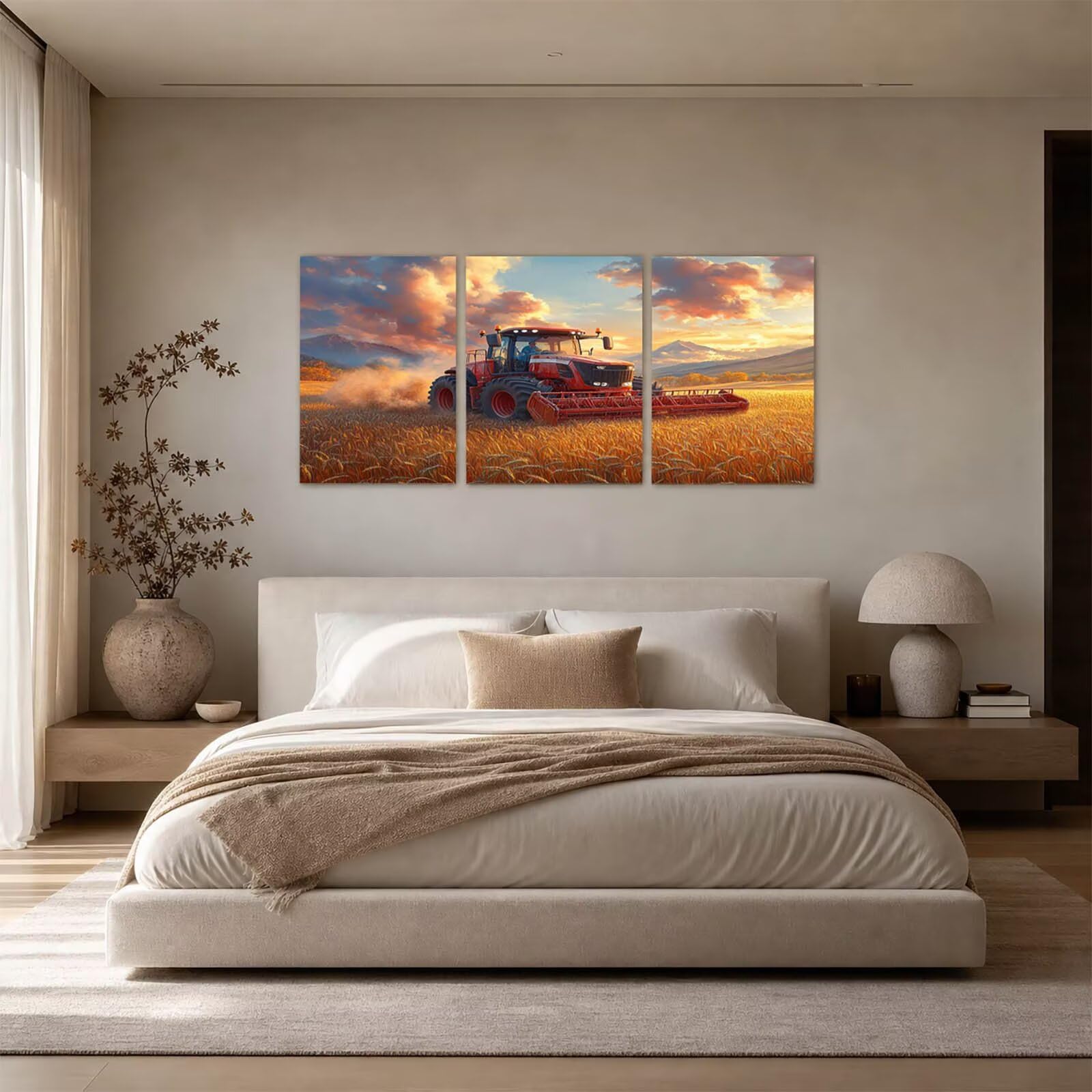 3 opakowania Luminescencja Malowanie Numery dla dorosłych Pole pszenicy Zestaw do aktywności manualnej dla dorosłych z rozpalonym pędzlem akrylowym i płótnem 45 x 35 cm*3 kolorowanki według numeru