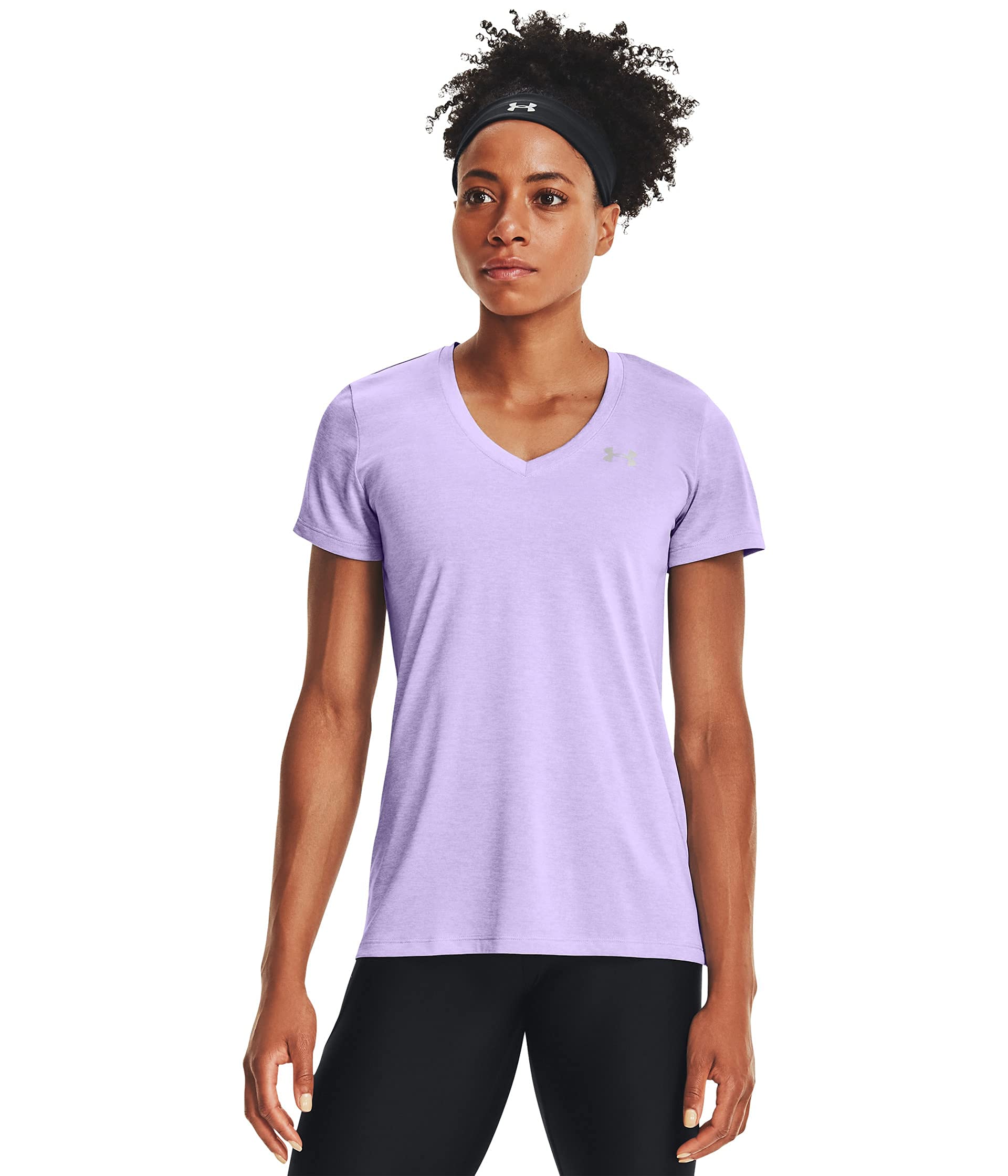 Under Armour Womens Tech V-Neck Twist Short-Sleeve T-Shirt