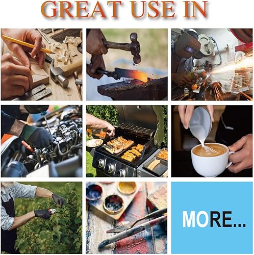 Miniatura 5 de Delantal de lona de 16 onzas para hombre, delantal de trabajo resistente negro para carpinteros, carpinteros, herreros, barbacoas, jardineros,