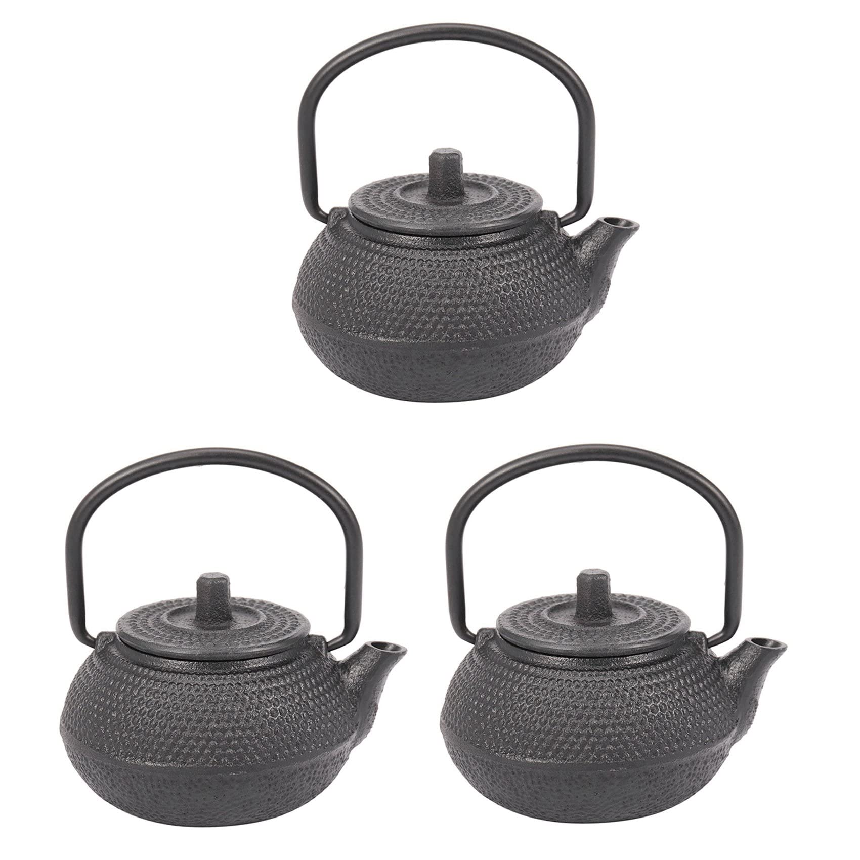 Hndhbfgrt 3Pcs 50Ml Japanese Style Cast Iron Kettle Teapot Comes + Strainer Tea Pot