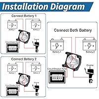 Vista 4 de Interruptor de desconexión de batería de 12 V maestro, interruptor de apagado de batería de 12 V-48 V, 275 amperios de alta corriente para automóvil