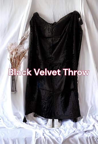 Miniatura 7 de Sophia-Art Manta de terciopelo triturado de lujo con borlas, para sofá o cama, manta suave, bohemia y cálida, acogedora y ligera para mascotas (50 x