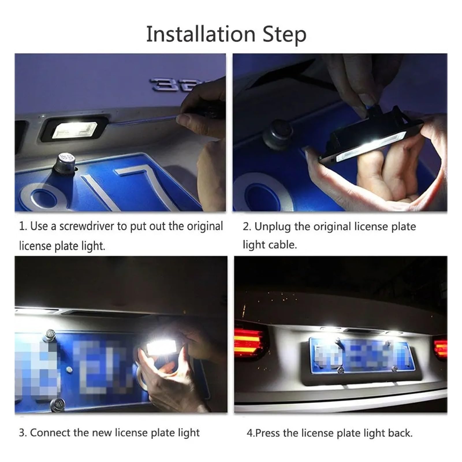 Luces De Matrícula Coche Para BMW E91 E60 E61 E71 E72 Para X6 Para X5 E70 E39 Para M5 E82 E90 Para M3 E46 Bombillas LED Luz Matrícula Coche Sin Errores