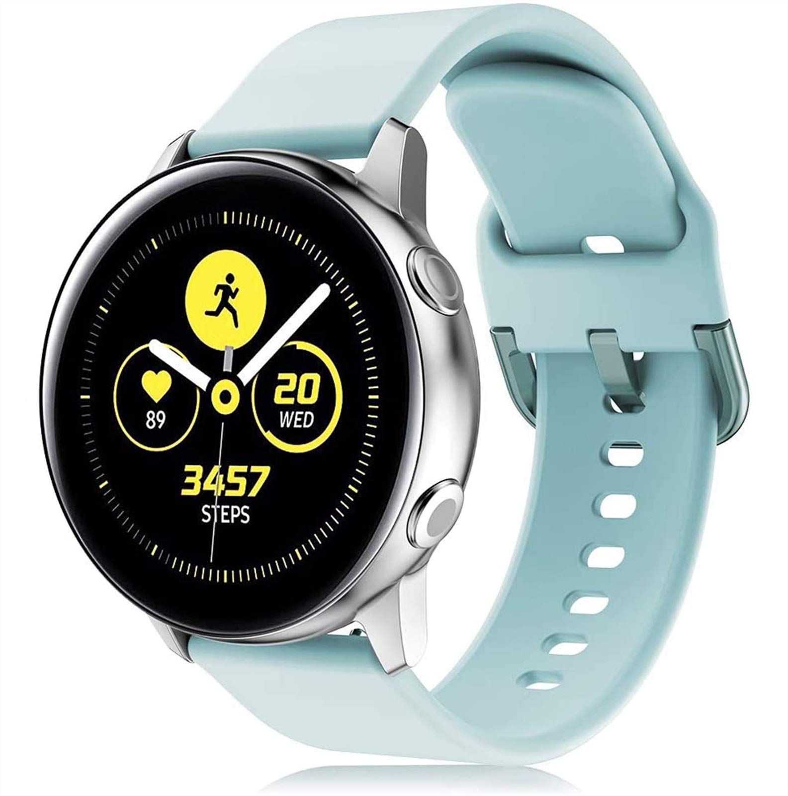 Amazon.com: ZLRFCOK - Correa de silicona para Samsung Galaxy Watch 3 Active  2/1.654 in/1.614 in/Gear S3/Sport reloj Smar reloj para Huawei Watch GT 2  Band 46 (color de la correa: azul claro