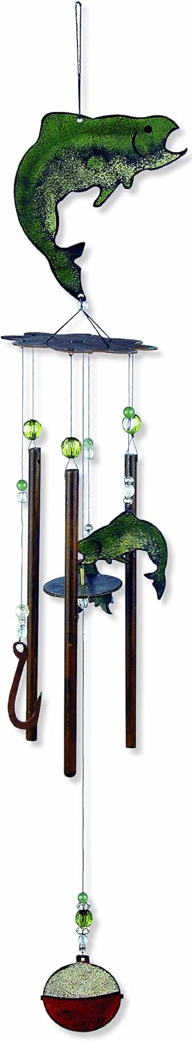 Sunset Vista Catch Of The Day Fish Wind Chime, 28-Inch Long