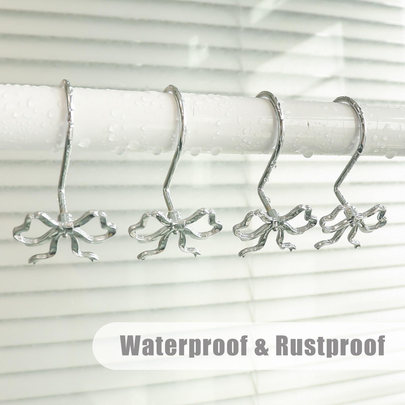 Stylish Bow Shower Hooks - 12 Pack FREE SHIPPING -5