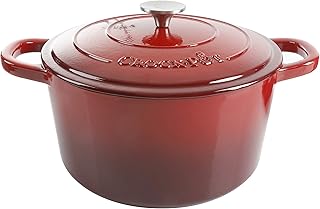 Crock-Pot Artisan Round Enameled Cast Iron Dutch Oven, 7-Quart, Scarlet Red