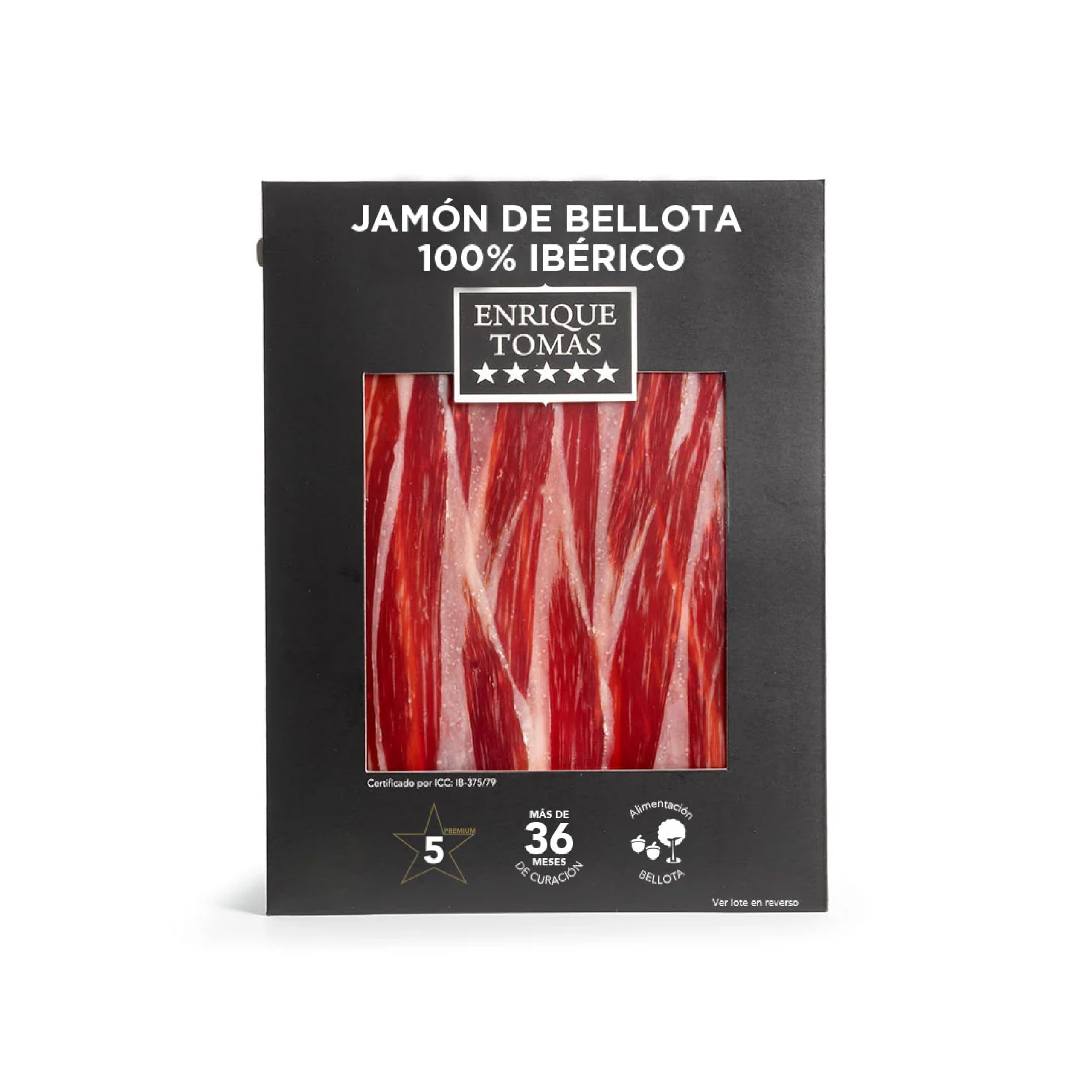 ENRIQUE TOMAS - Jamón de Bellota 100% Ibérico - Sobre 80gr loncheado | Curación de +36 meses