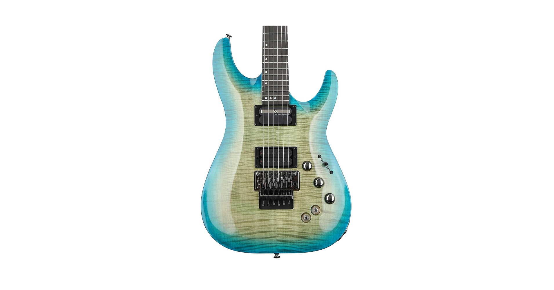 ギター SCHECTER BLACKJACK SLS C-1 FR Sustainiac Schecter BlackJack SLS C-1 FR-S Electric Guitar - Aquaburst