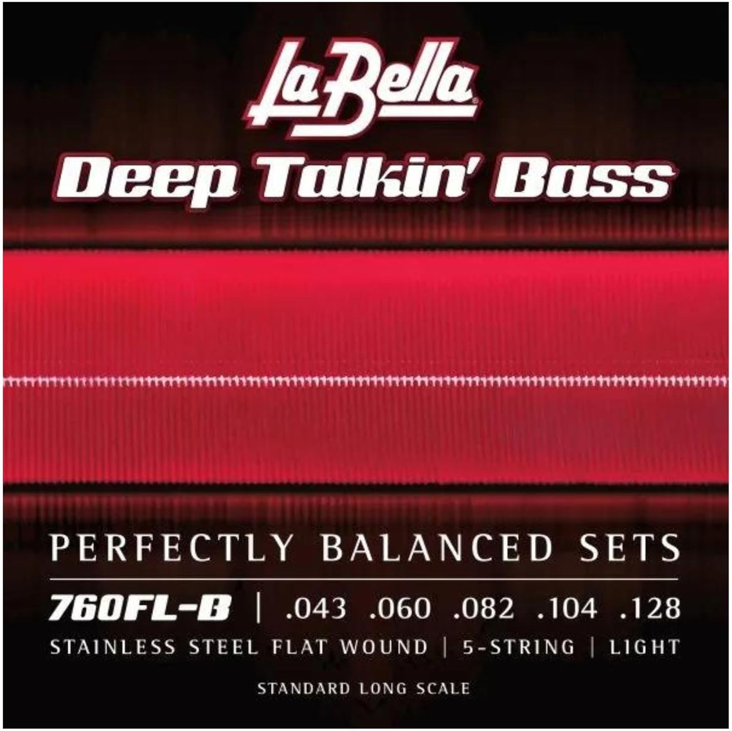La Bella 760FL-B Deep Talkin Bass Flatwound Bass Strings - Light 5-String