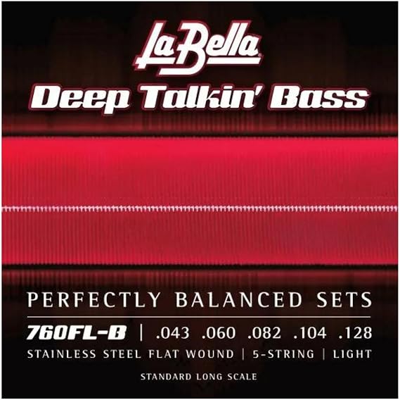 La Bella 760FL-B Deep Talkin Bass Flatwound Bass Strings - Light 5-String