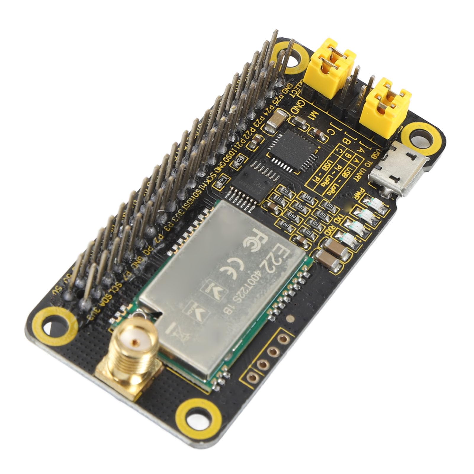 Fabater Lora Hat SX1268, Modulo Wireless da 5 Km, Basso Consumo Energetico con Interfaccia UART per la Comunicazione