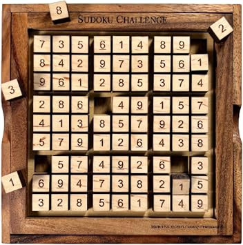 Creative Crafthouse Customizable Wooden Sudoku Board, Personalized Gift