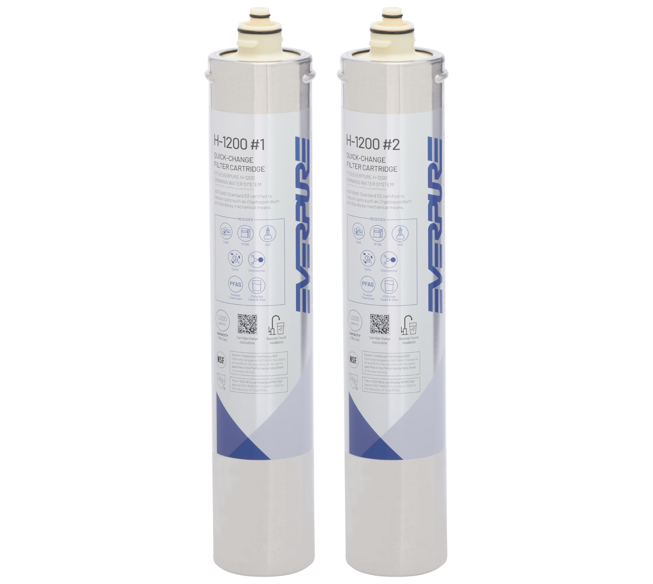 Photo 1 of Pentair Everpure H-1200 Quick-Change Filter Cartridge Set, NSF Certified