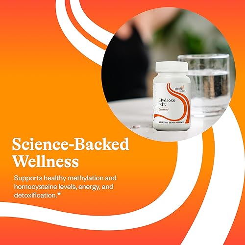 Miniatura 4 de Suplemento Hydroxo B12, 0.00007 oz de hidroxocobalamina (vitamina B12), 60 comprimidos, formulado por médicos, búsqueda de la salud