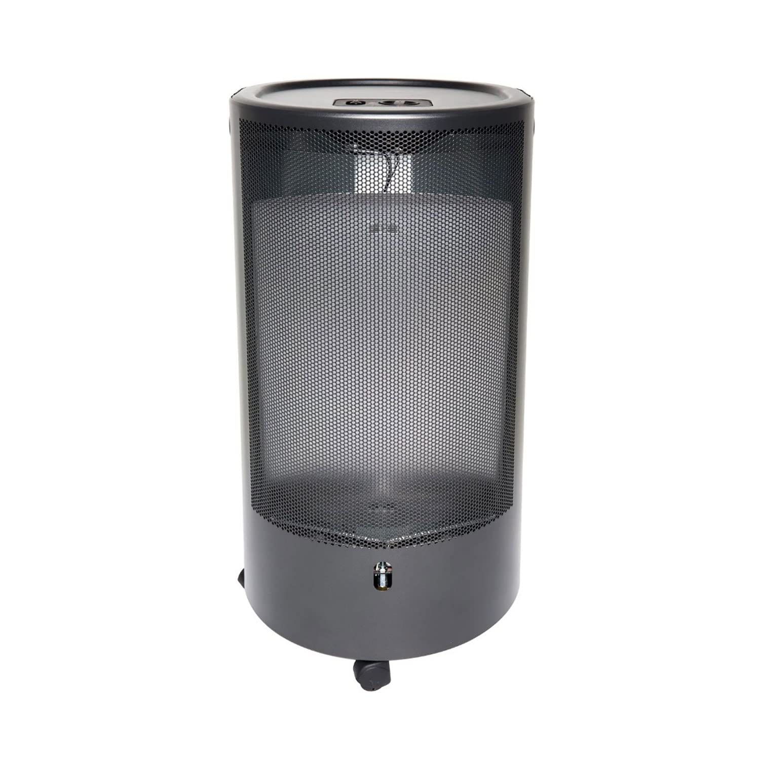 Marvin Stufa A Gas Gpl Portatile Vano Porta Bombola Potenza 4.2 Kw Riscaldante 5 Ruote con Accensione Piezo Elettrica Dispositivo di Sicurezza e Controllo Fiamma e Livello Ossigeno (Nero)