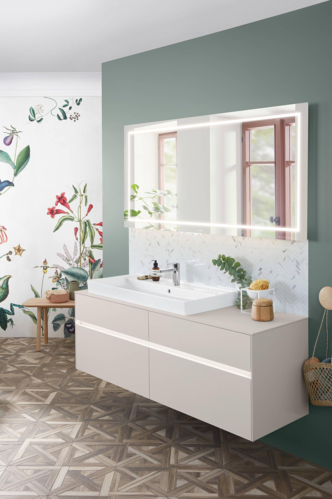 Villeroy & Boch Collaro Aufsatzwaschbecken, 560 x 360 mm, ohne Hahnloch, ohne Überlauf, geschliffen, 4A195601, Farbe: weiß-alpin
