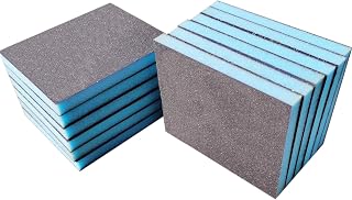 12 Pack 220 Grit Superfine Grade Sanding Blocks, Washable and Reusable Sand Sponge for for Brush Pots, Polishing Wood and Metal