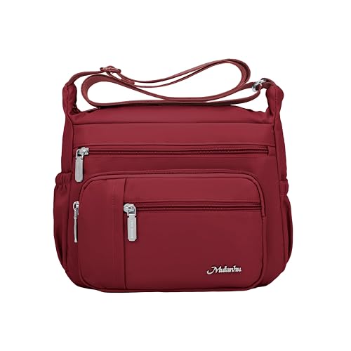 Womens CrossbodyBags Nylon Waterproof Handbags Shoulder Purses Roomy Multiple Pockets